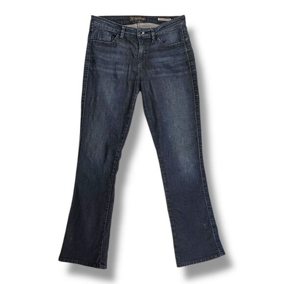 Guess Dark Wash Bootcut Denim Jeans Sz 27 SHORT - Picture 1 of 12